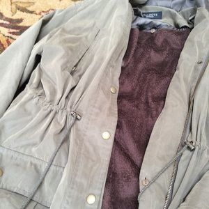 Talbot’s army green overcoat with lining